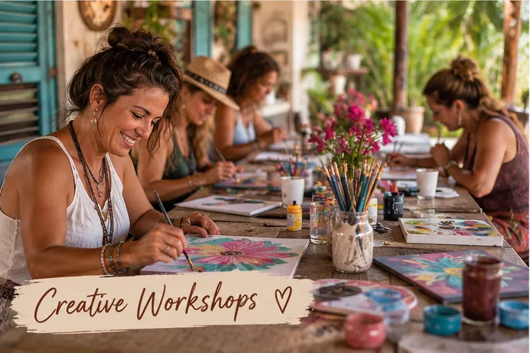 Painting, crafts and jewelry creative workshops at Mammaloe’s Aruba