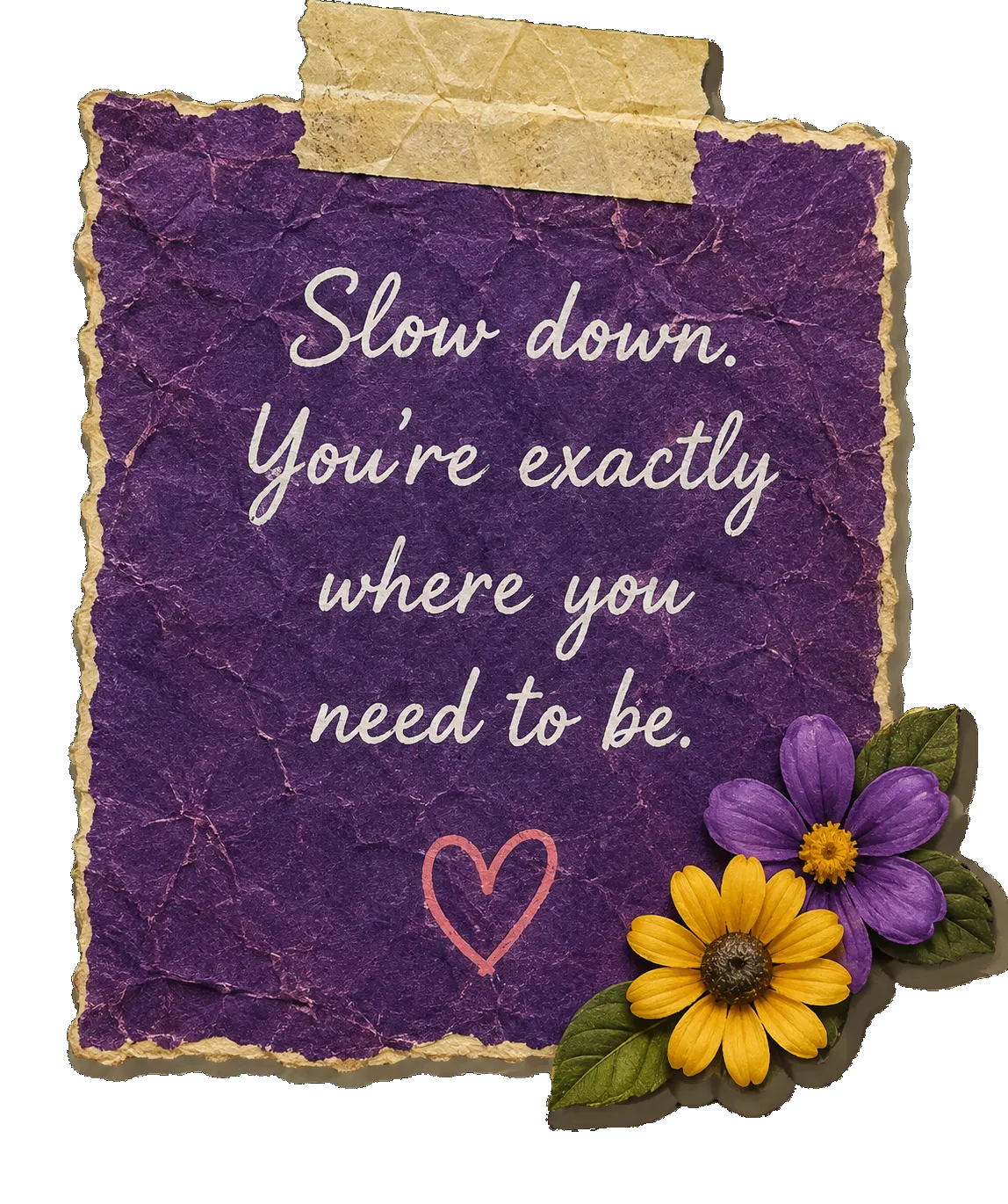 Slow down. You're exactly where you need to be. ♡